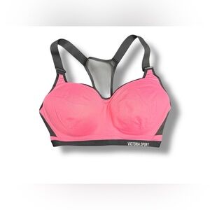 Victoria Sport Incredible VS Sports Bra 34DDD G75 Pink Black Racerback Mesh
